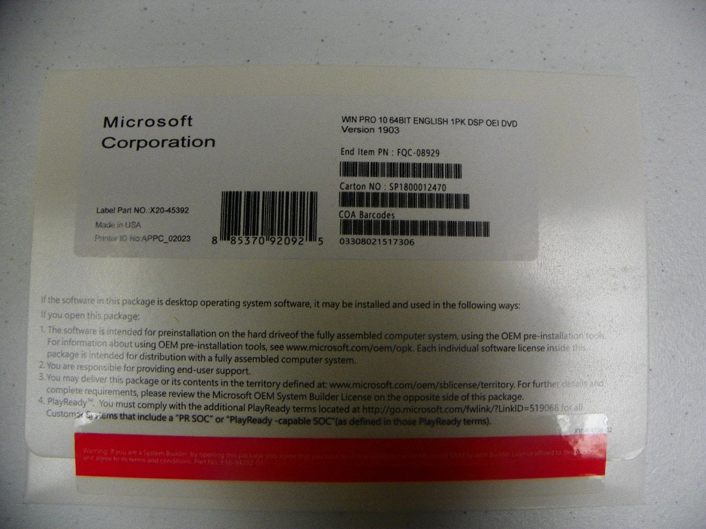 Windows 10 Pro 64bit OEM DVD - Best Price Around