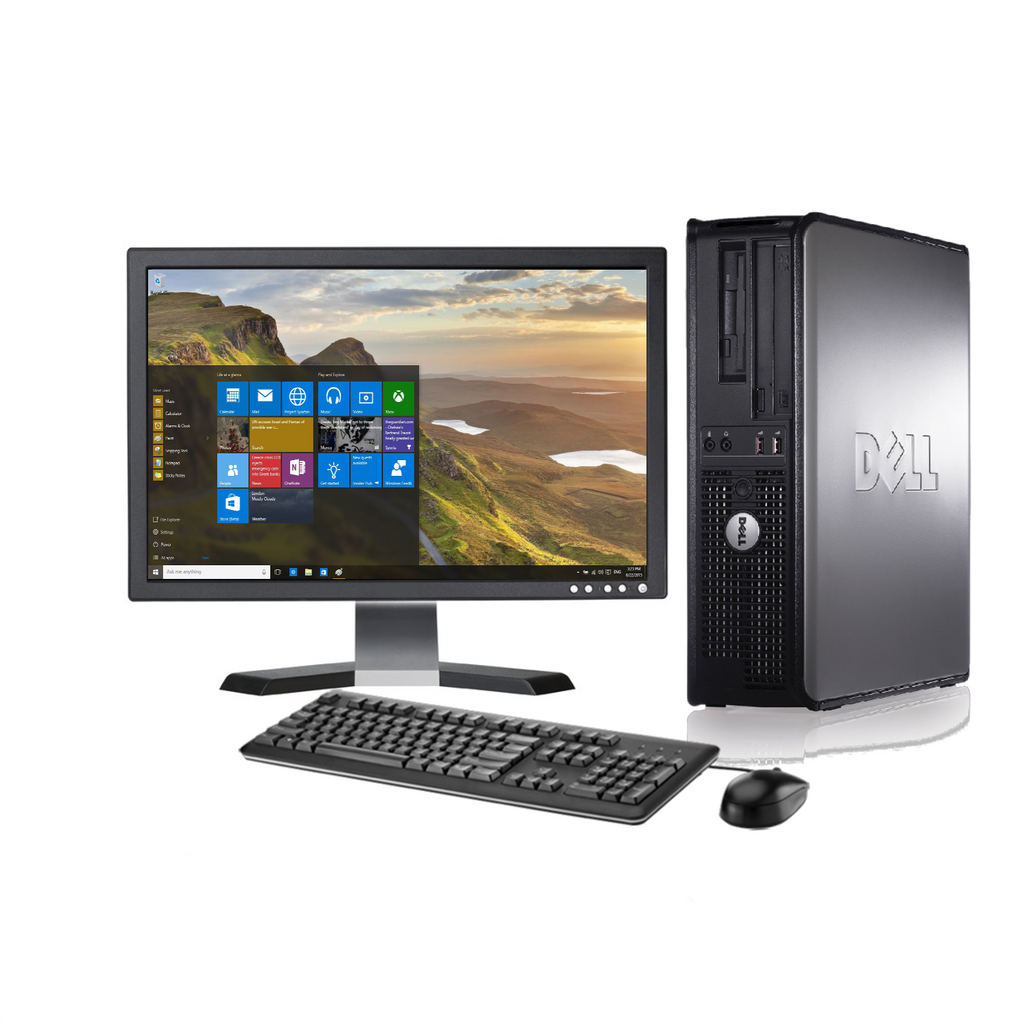 Dell Optiplex Desktop PC Tower - Factory Refurbished- 1 TB with 22 inch Monitor - Includes 2 year warranty